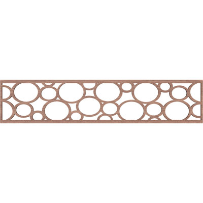 46 3/4"W x 10"H x 3/8"T Hemingway Fretwork Moulding, Walnut