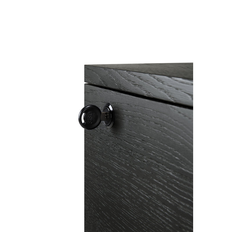 Billy 3 Drawer Storage Drawer, Oak Black