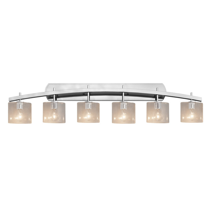 Casson 6 - Light Dimmable Vanity Light, Polished Chrome, Seeded