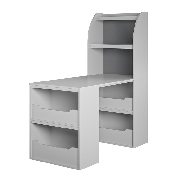 Thure Kids 47.5 Art Desk with Optional Hutch Mack & Milo Color: Dove Gray