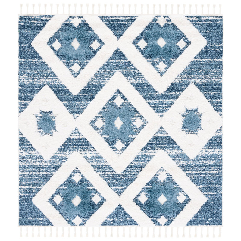 Tapis à poils longs Imraan, Carré 6 pi 7 po
