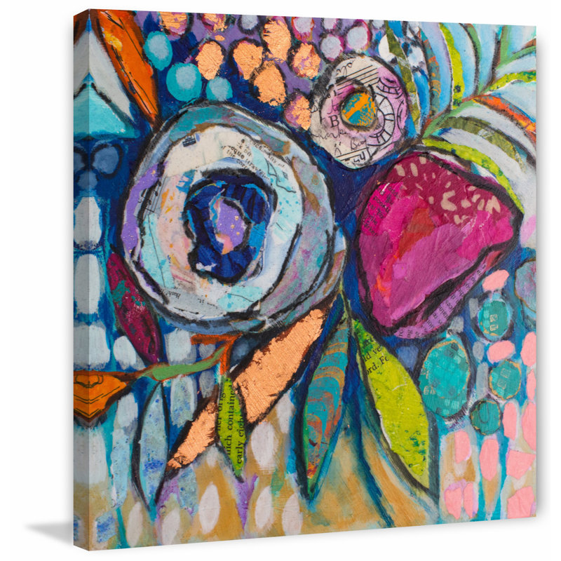 "Floral Dimensions" Print on Wrapped Canvas, 40" H x 40" W x 1.5" D