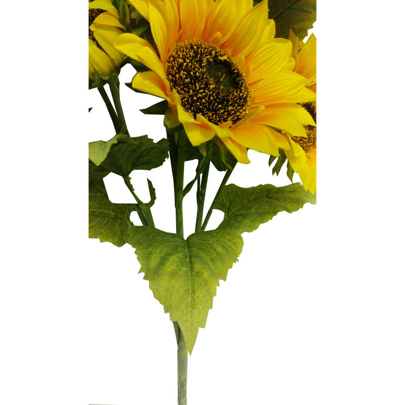 Tige de tournesol pleine floraison, H 26 po x l 14 po x P 7 po