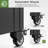 6 ft. H x 3 ft. W Metal Planter Box privacy screen Garden Bed with Trellis and Wheels - Black-478159949-478159939