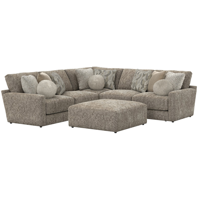 Canapé modulaire avec repose-pieds 3 pièces Zanna