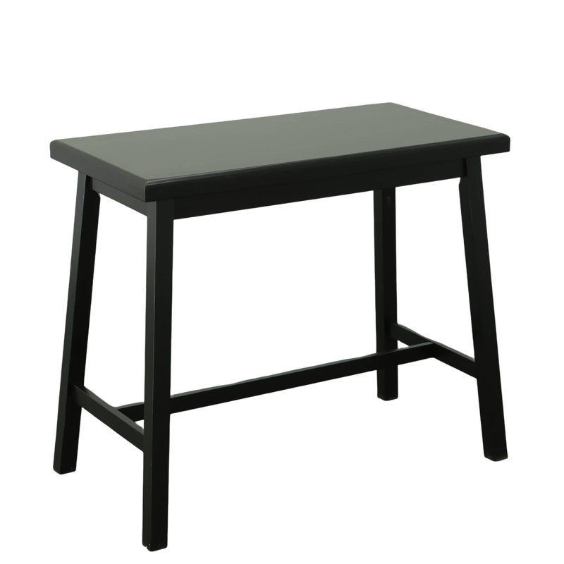 Elegant Black 22"D x 42"W x 36"H Handcrafted Compact Asian-Inspired Bar Table, Antique Black