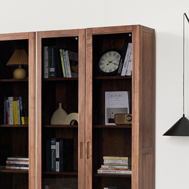 Light luxury walnut bookcase