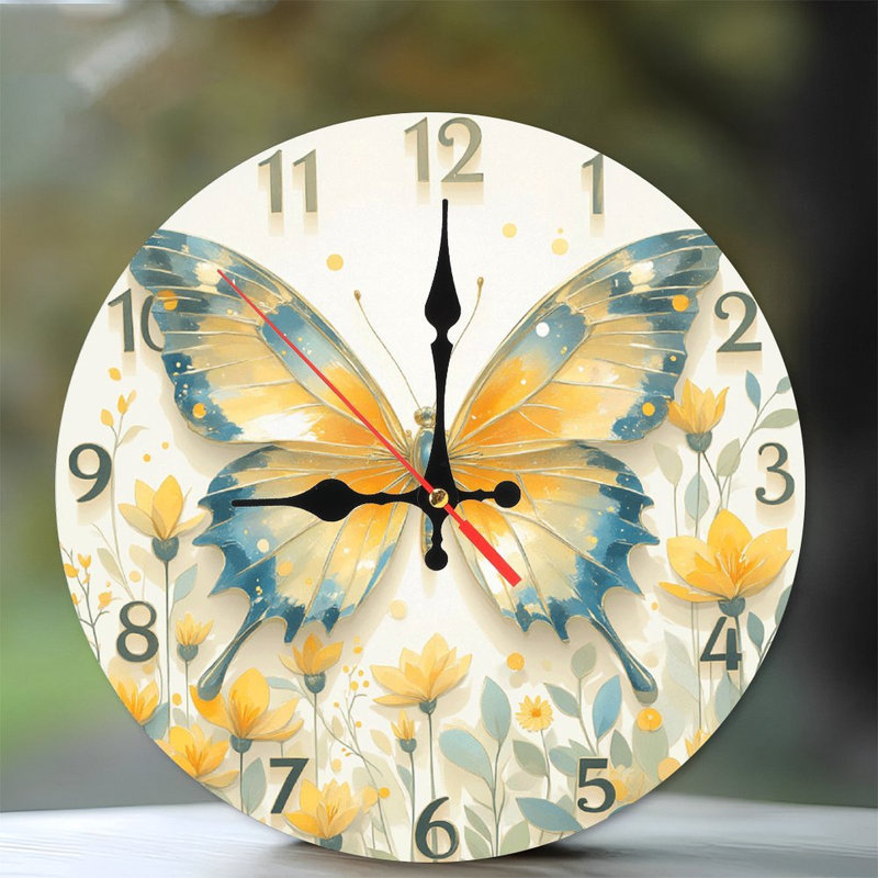 Horloge murale papillon