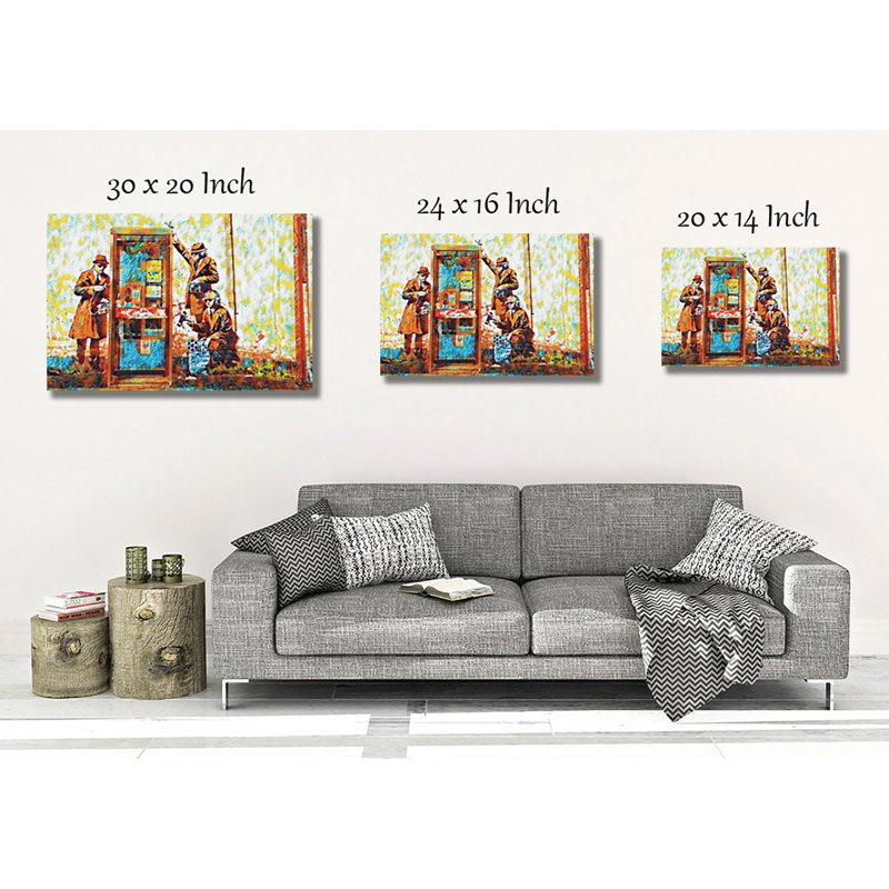 Banksy - Wrapped Canvas Print, 35cm H x 50cm W
