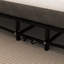 Structure de lit pliante en métal avec matelas en mousse de poche, 4 roulettes pour la mobilité, petit appartement peu encombrant avec roulettes noires, chambre à coucher et dortoir convenables