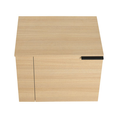 Lavabo de salle de bain 24 po pour salle de bain spacieuse - Combinaison d'armoire moderne sans lavabo, (composable), bois d'ingénierie, chêne américain, composable, chaleureux