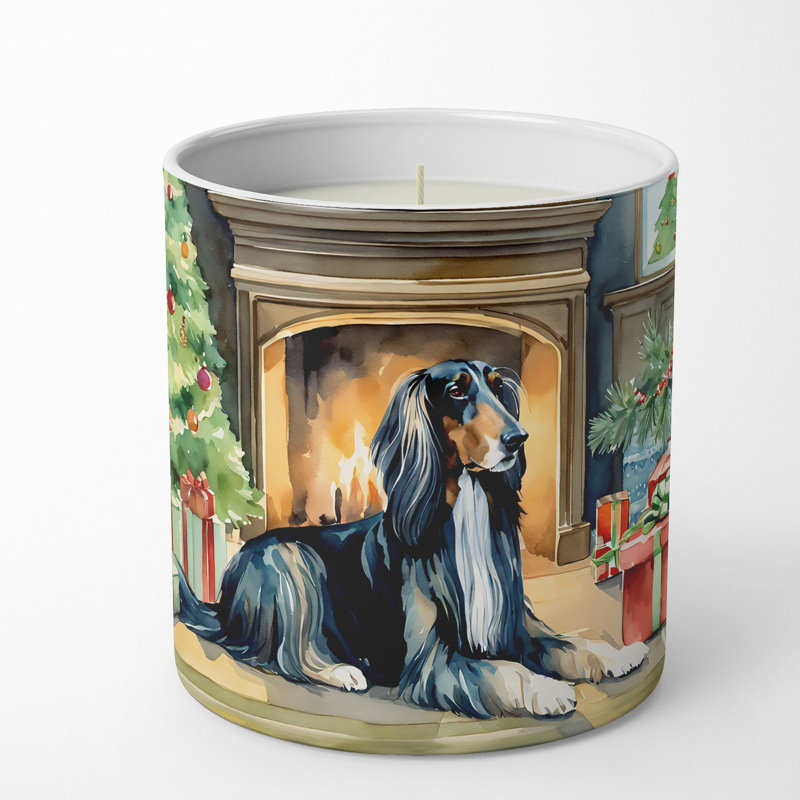 Christmas Tree Scented Tumbler Candle with Ceramic Holder