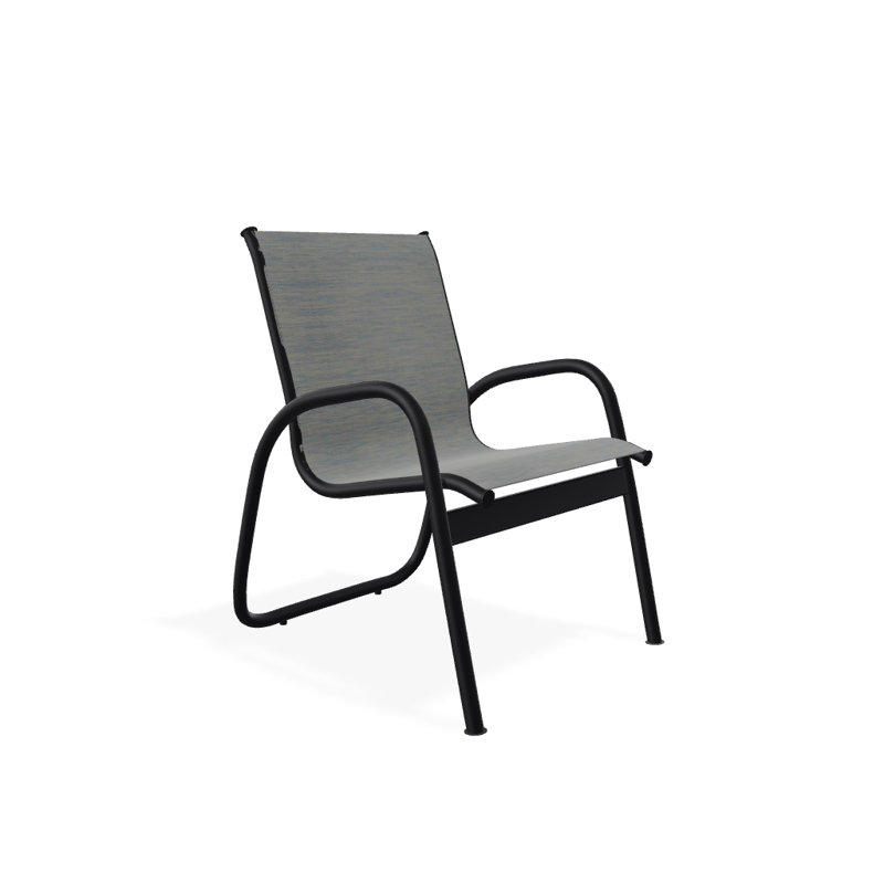 Fauteuil de patio Gardenella, Noir texturé, Réflexion