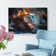 Tiger In The Shade In Abstract - Wrapped Canvas Print