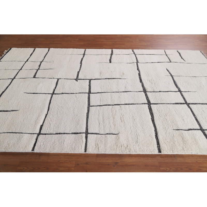 Tapis marocain moderne moelleux 6 x 9