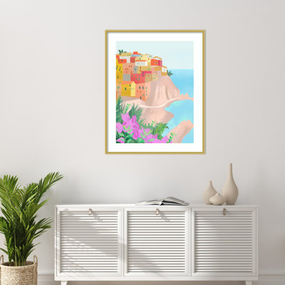 Cinque Terre by Hartz Wood Framed Wall Art Print