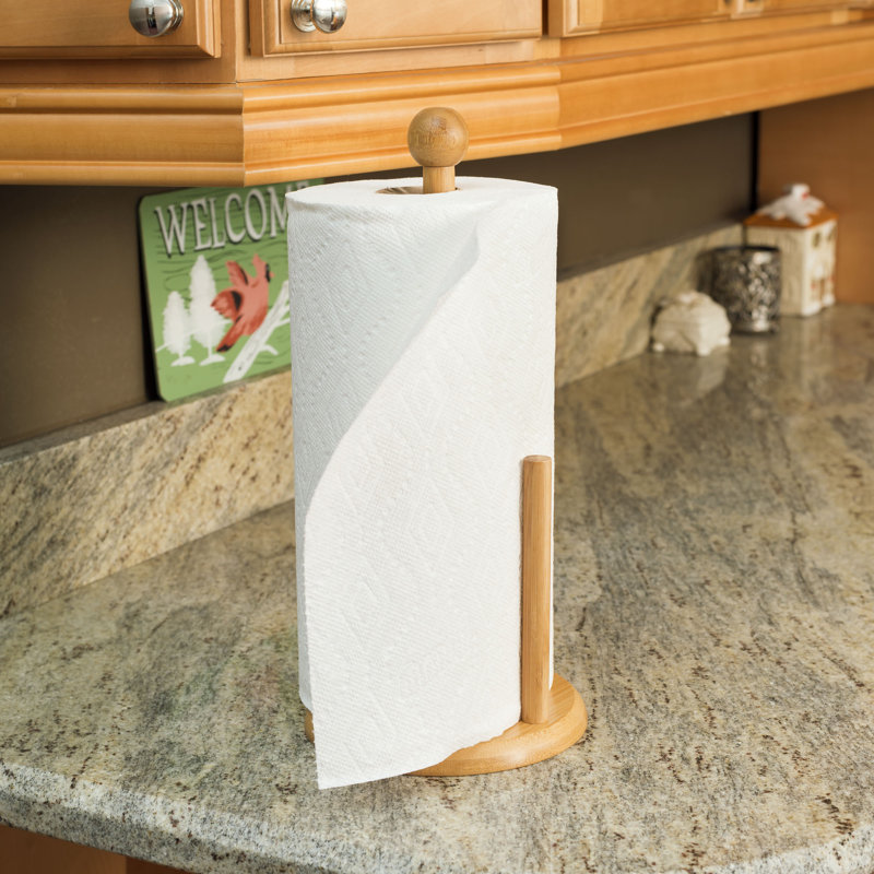Bamboo Paper Towel Holder
