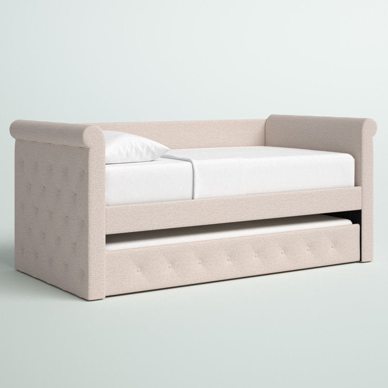 Billie Upholstered Daybed, Light Beige
