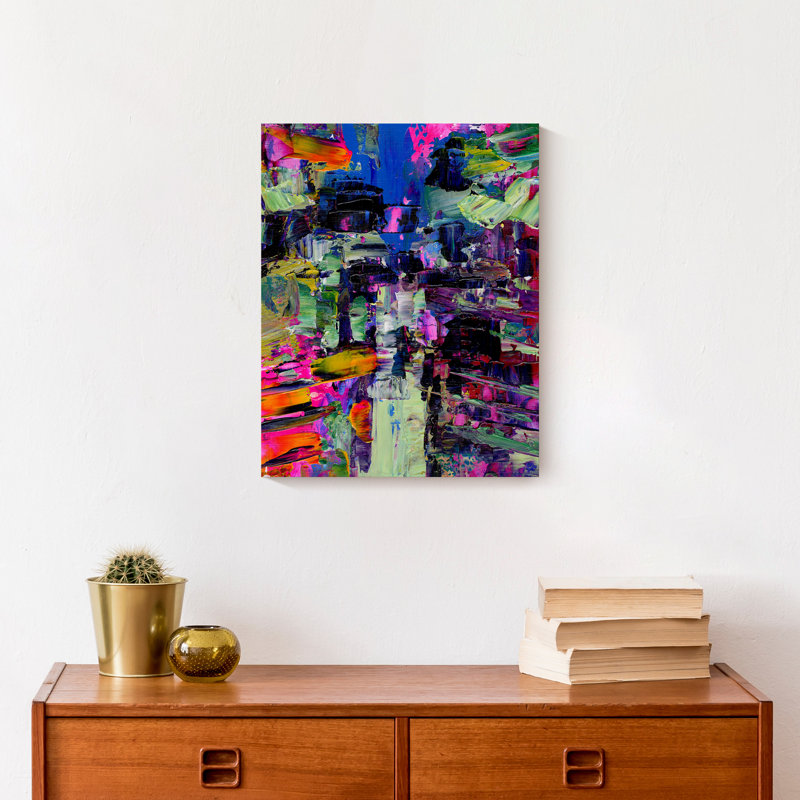 Impression lumineuse sur néon sur toile, H 14 po x l 11 po x P 1,25 po