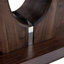 Table basse rectangulaire en bois aggloméré à motif d'autocollants moderne et minimaliste. Ajoutez une atmosphère calme et confortable à votre maison. Table basse en MDF, noyer, autocollant texturé brun foncé, table d'appoint