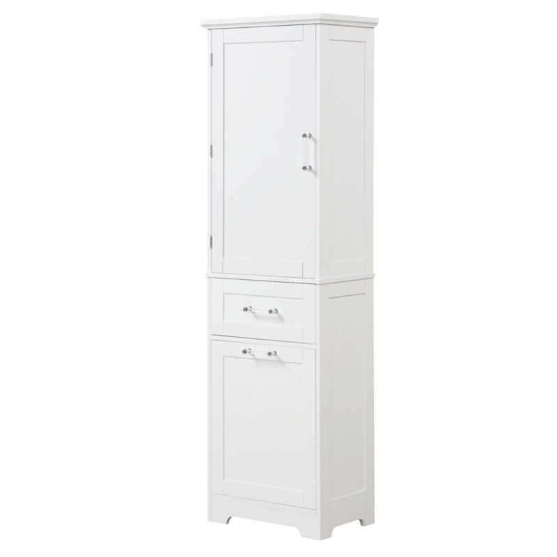 Tall Bathroom Storage Cabinet, White