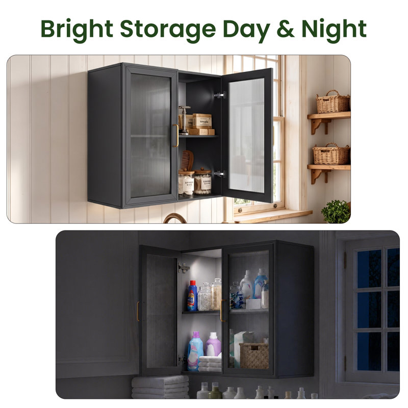 MDF Laundry Room Organiser, Black