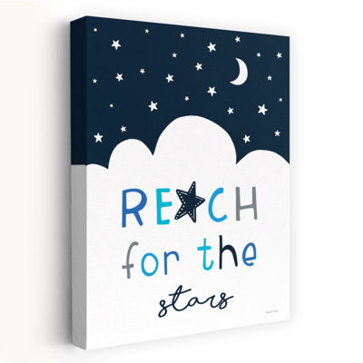 Reach For The Stars - Contemporary Reach For The Stars Text Stars Night Sky Art