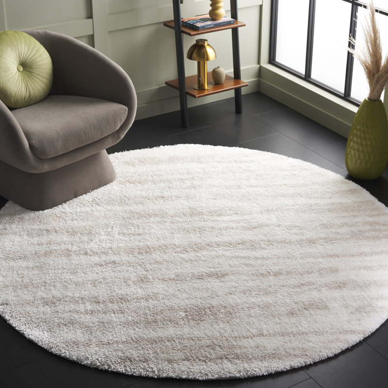Karime Tahoe Shag Performance Rug, Round 6'7"