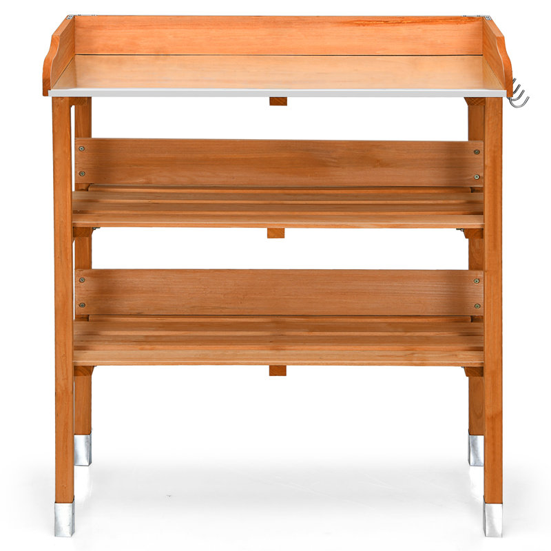 Achazia Fir Wood Potting Bench