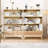 3 Tier Bookcase With Grooved Wooden Storage Drawer (2 Pcs)