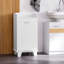 Armoire de rangement pour panier de salle de bain, 31 po, blanc inclinable, rangement supplémentaire, maximise les zones inutilisées, structure de rangement stable pour la lessive de 31 po, fonction debout avec espaces utilitaires
