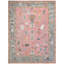 Hand Knotted Wool Area Rug in Light Pink And Silver