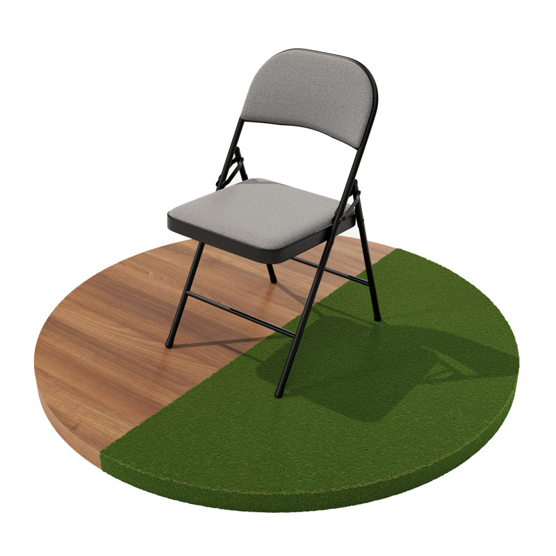 Padded Fabric Padded Folding Chair, Grey
