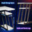 Gaming Table With LED Light, 120Cm Computer Table With Monitor Stand, L-Shaped Table With Headphone Hook-2096959388