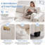Canapé modulaire moderne en U réversible de 106 po de largeur avec 2 repose-pieds, port de charge, coussins d'accoudoir, poches latérales-209985474