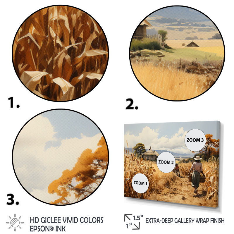 «African Harvest Abundance IV», reproduction sur toile, Cadre photo blanc, H 34 po x l 44 po x P 1,5 po