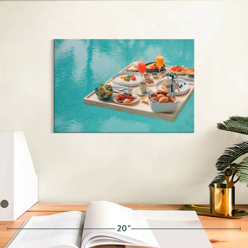 Petit déjeuner à la piscine flottante Yarlin, H 8 po x l 12 po