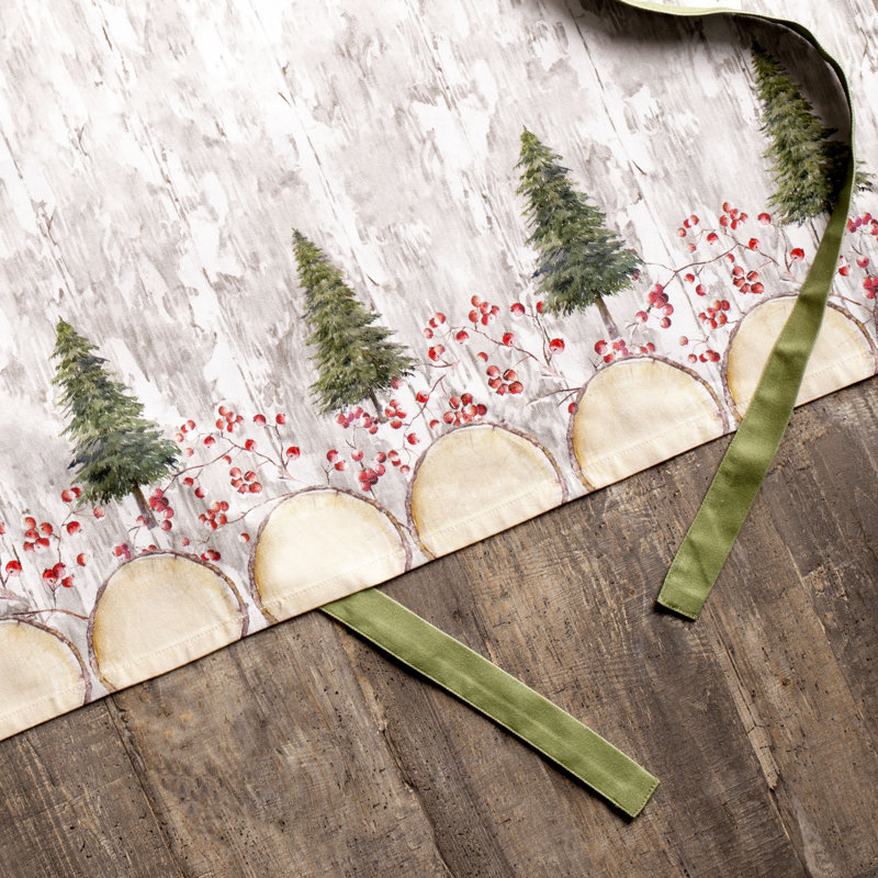 Christmas Floral Cotton Bib Apron