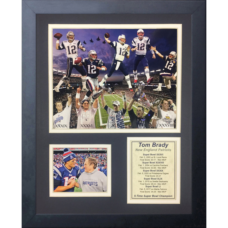 Souvenirs encadrée "2016 tom brady à 5-tme champion"