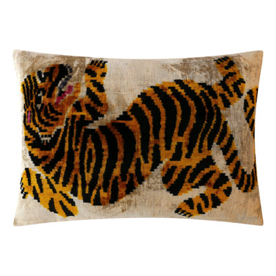 Animal Print Velvet Throw Pillow