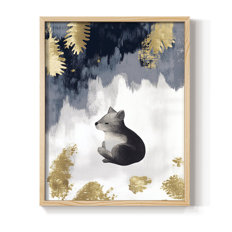 «Christmas Holiday», art encadré CLIII, bois massif, Naturel, H 11 po x l 9 po