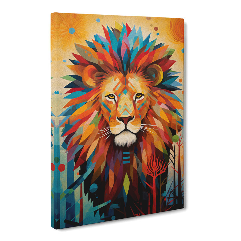 Lion Orphism No.3 - Print, 60cm H x 40cm W x 3cm D