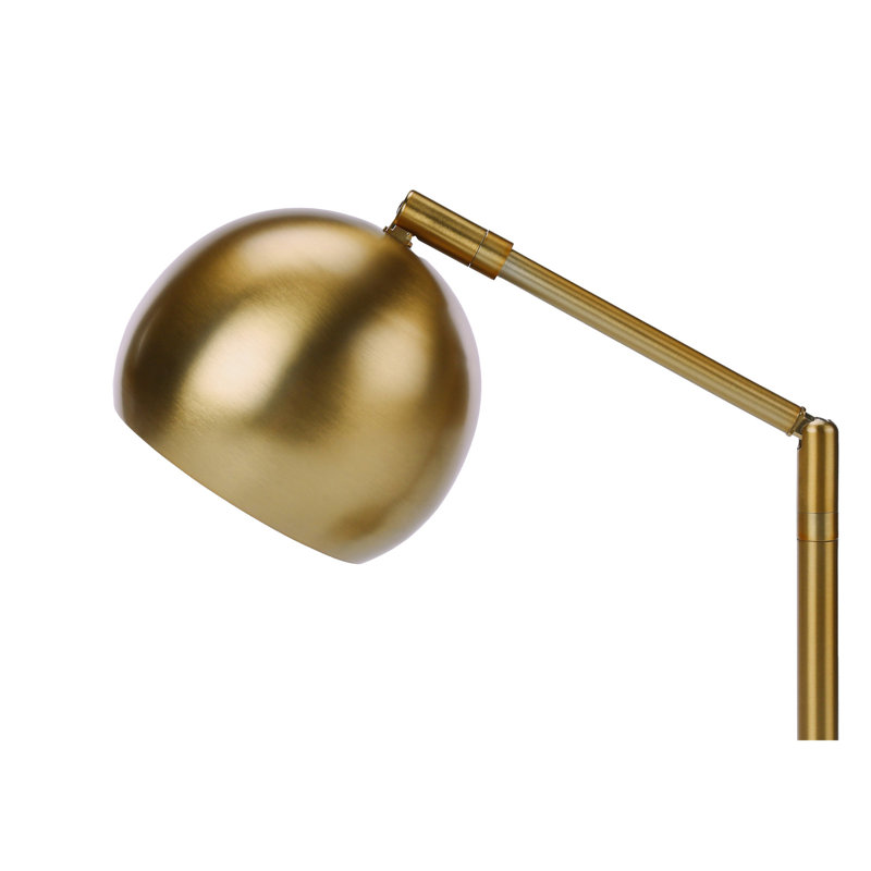 Lighting, 19"H, Table Lamp, Gold Metal, Gold Shade, Contemporary, 18.5" H x 10.75" W