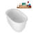 47" Streamline Soaking Acrylic Freestanding Bathtub, Bamboo Tray, Drain-103682540
