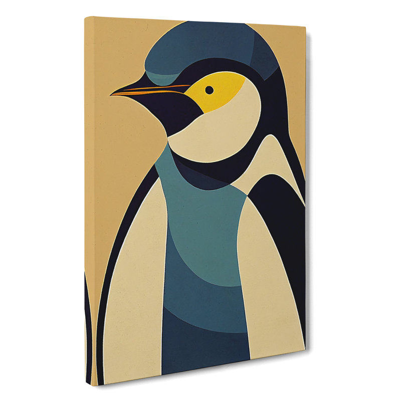 Penguin In Abstract No.1 - Wrapped Canvas, 50cm H x 35cm W x 3cm D