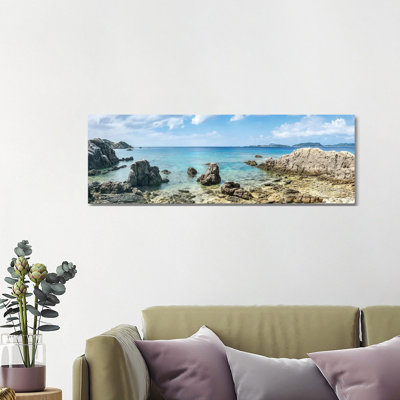 Hijuishi Beach, Tokashiki Island, Okinawa by Jan Becke - Wrapped Canvas Panoramic Print