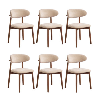 Simple Comfortable Chenille Cloth Dining Chairs