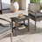 Outsunny Shower Bench, HDPE Shower Stool with Handle, Storage Shelf for Indoor Outdoor