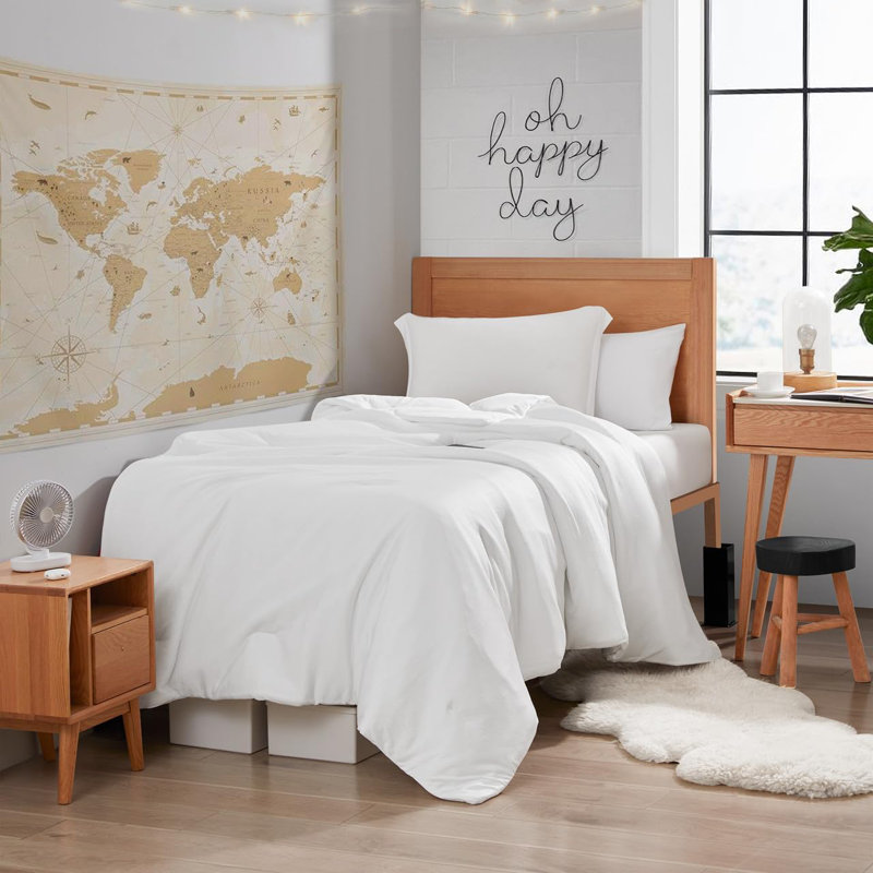 Cooler Than Cool - Coma Inducer Oversized Comforter Set, Twin Extra Long Comforter + 1 Standard Sham, White