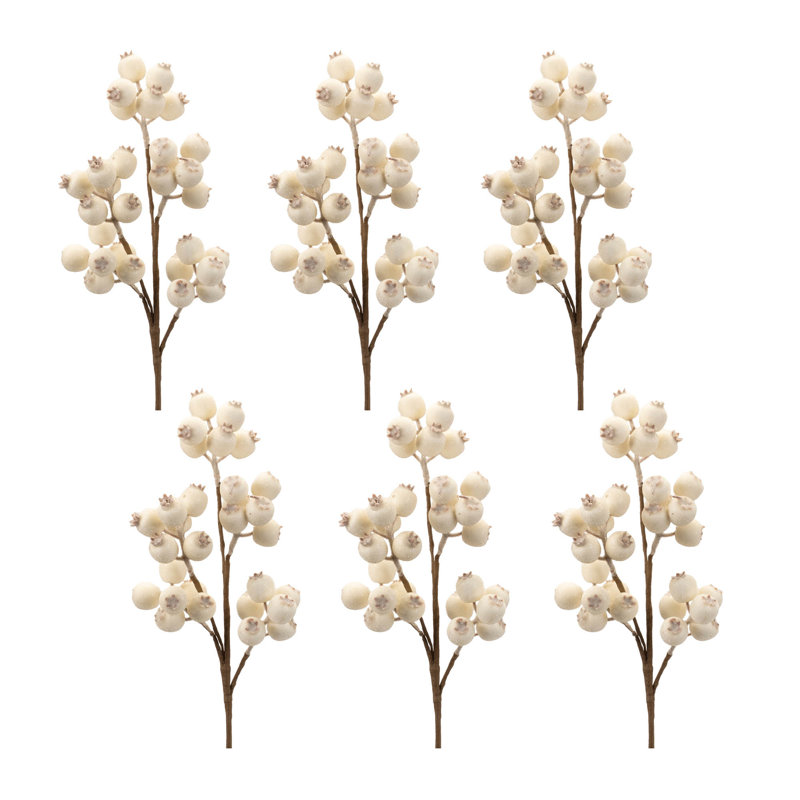 Beaded Berry, H 22 po x l 6 po x P 3,5 po, Beige/brun
